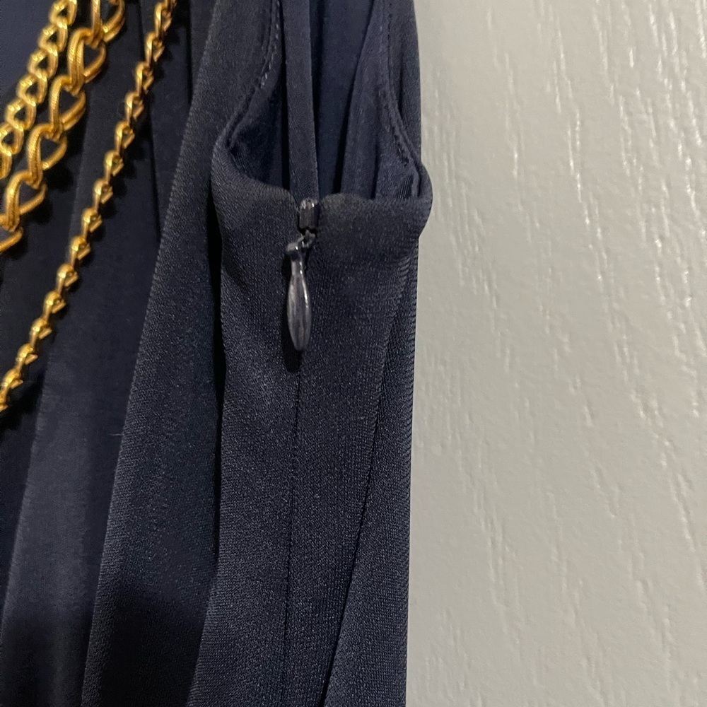 Milly Black and Gold Embellished Cocktail Gown - Picture 2 of 8